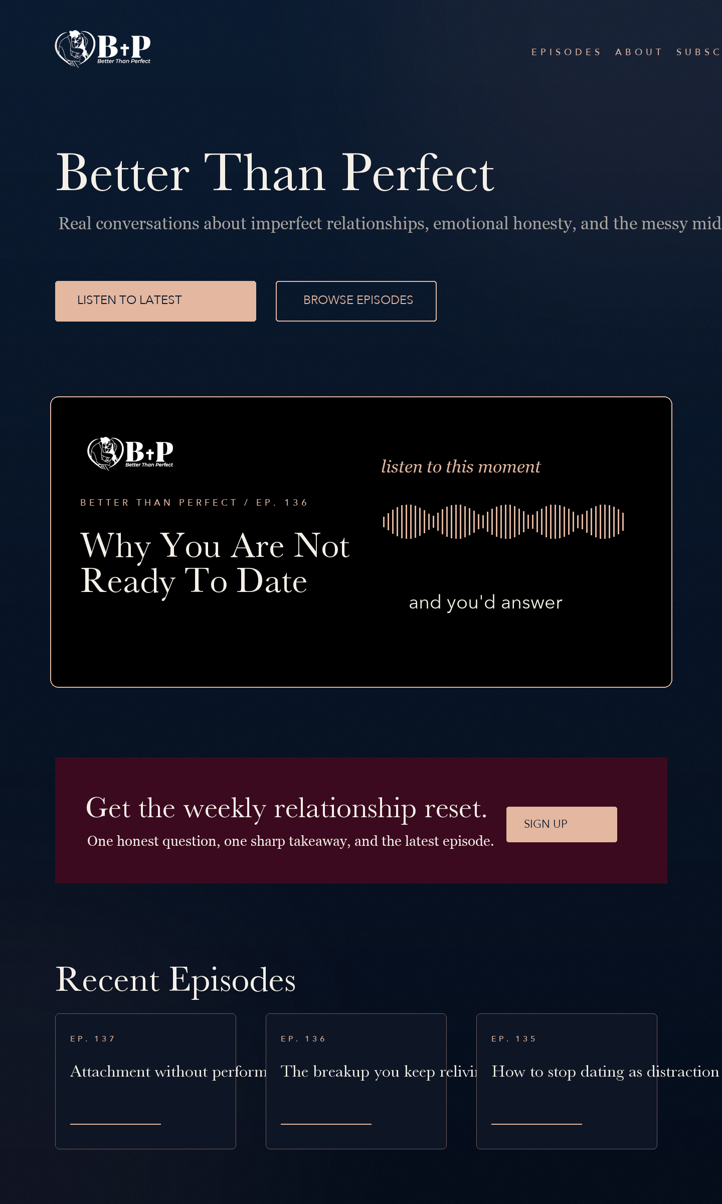 BTP website homepage mockup